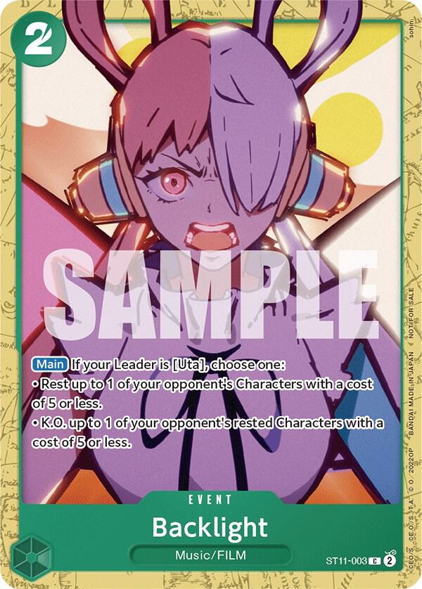 Backlight (Starter Deck 11: Uta Deck Battle) ST11-003 One Piece card