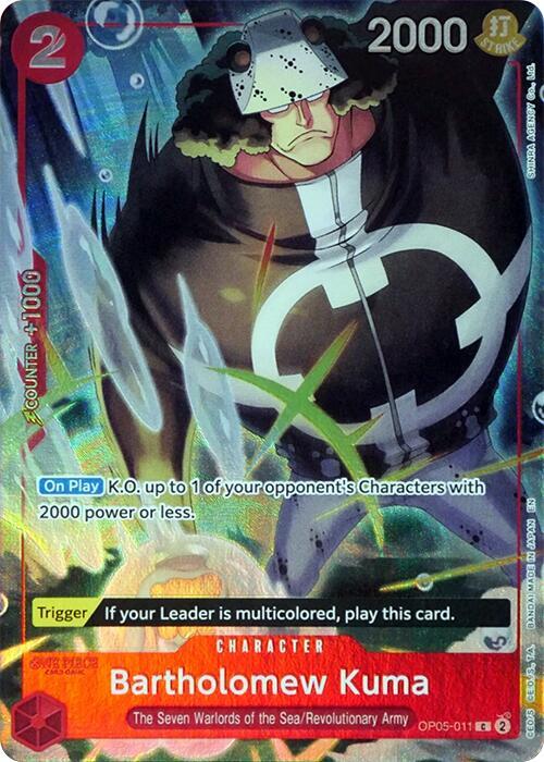 Bartholomew Kuma (Seven Warlords of the Sea Binder Set) OP05-011 One Piece card