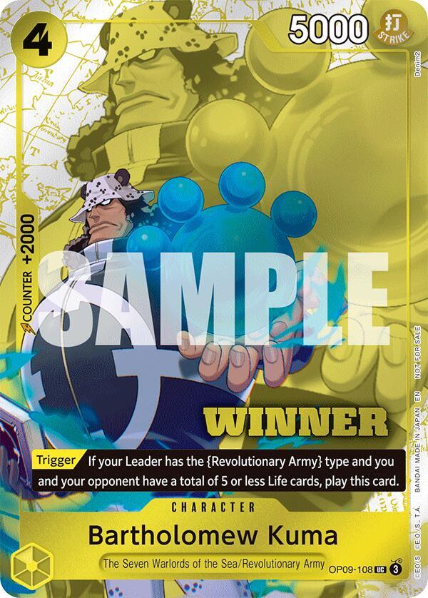 Bartholomew Kuma (Winner Pack 2025 Vol. 4) OP09-108 One Piece card