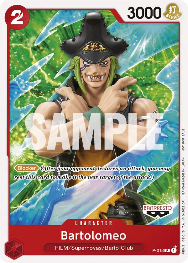 Bartolomeo (One Piece Film Red) P-018 One Piece card