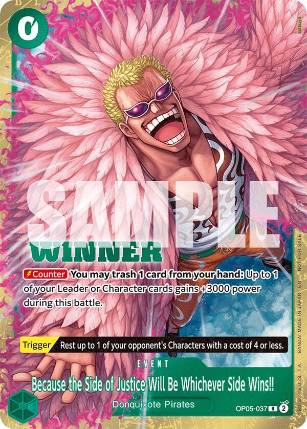 Because the Side of Justice Will Be Whichever Side Wins!! (Winner Pack 2025 Vol. 4) OP05-037 One Piece card