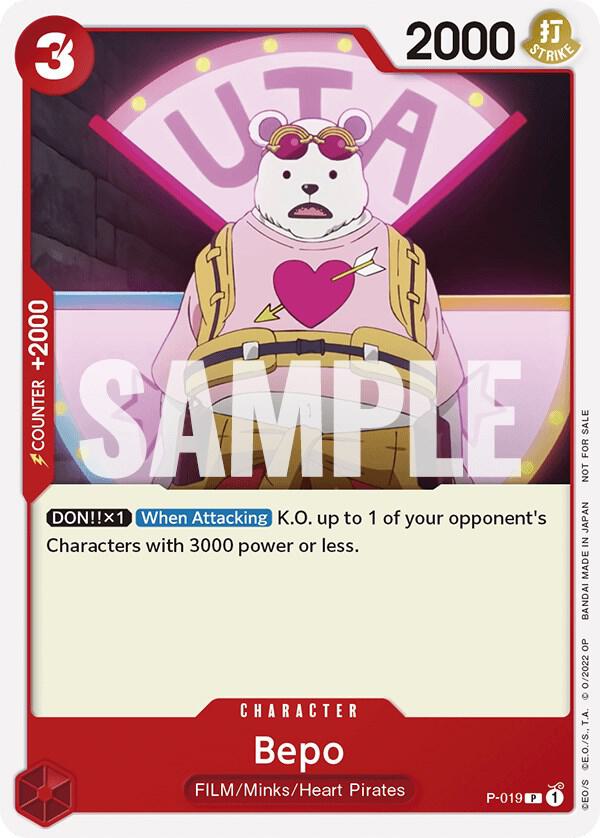 Bepo (One Piece Film Red) P-019 One Piece card
