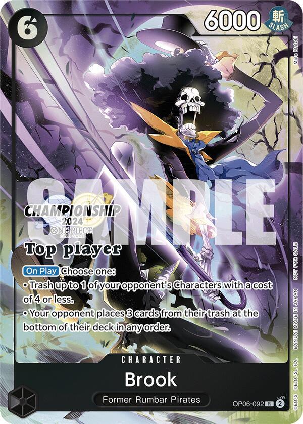 Brook (Championship 2024 Top Player Pack) OP06-092 One Piece card