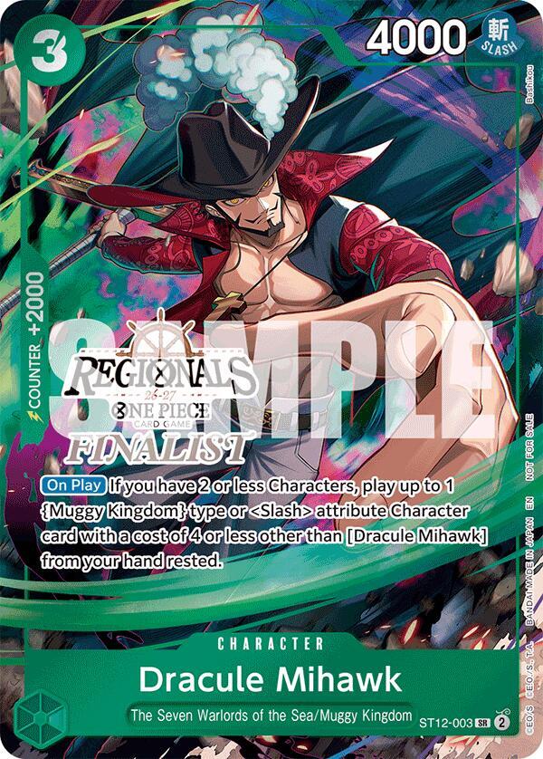 Dracule Mihawk (Regionals Finalist Card Set 26-27) ST12-003 One Piece card