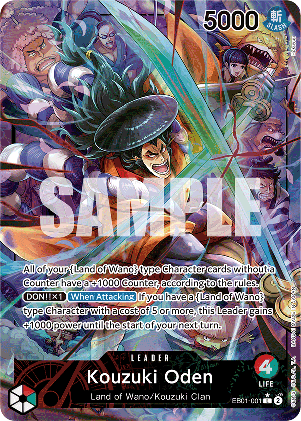 Kouzuki Oden (Alternate Art) EB01-001 One Piece card