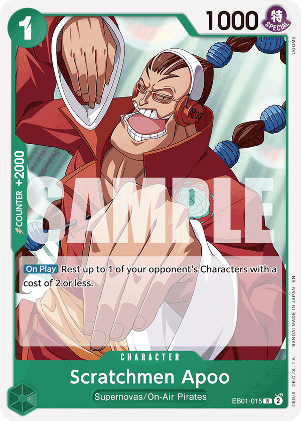 Scratchmen Apoo (Reprint) EB01-015 One Piece card