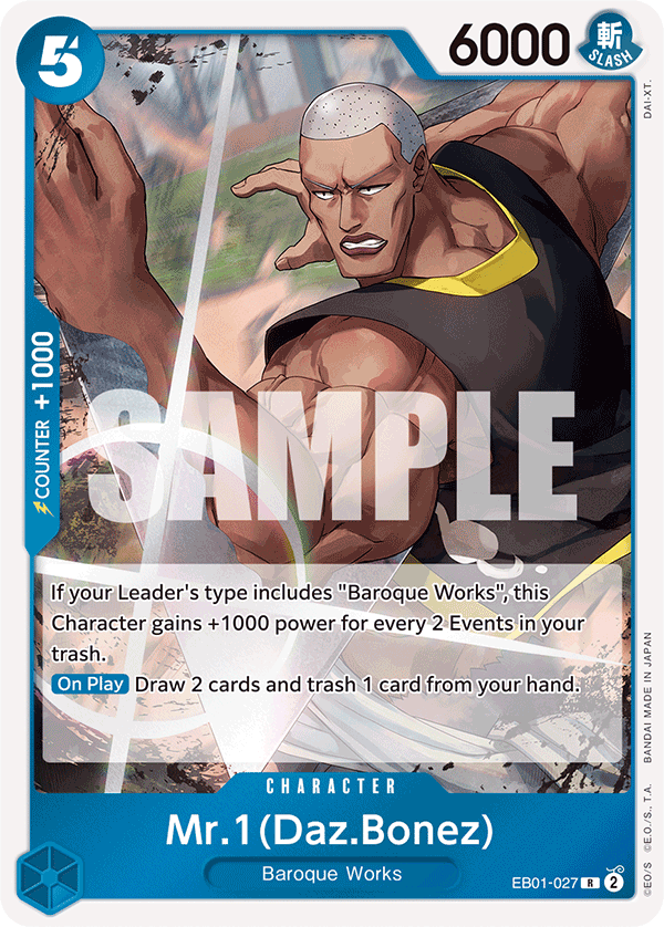 Mr. 1 (Daz.Bonez) EB01-027 One Piece card