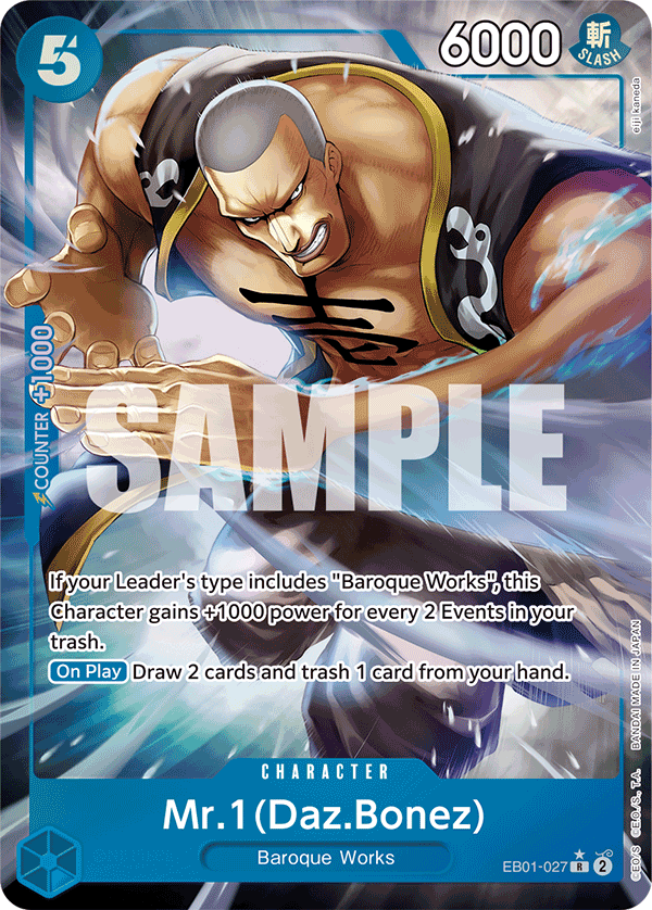 Mr. 1 (Daz.Bonez) (Alternate Art) EB01-027 One Piece card