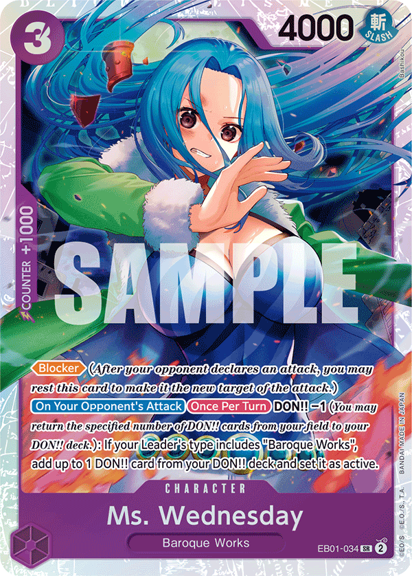 Ms. Wednesday EB01-034 One Piece card