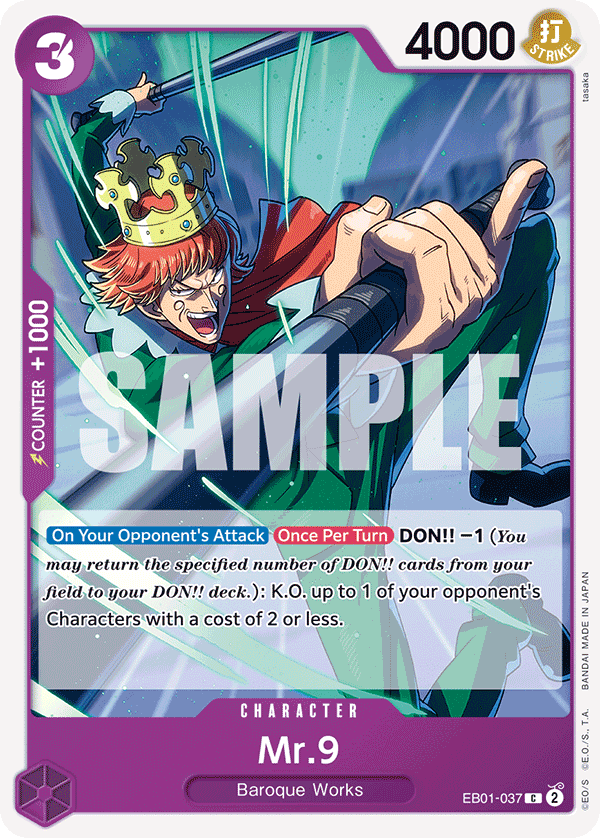 Mr. 9 EB01-037 One Piece card