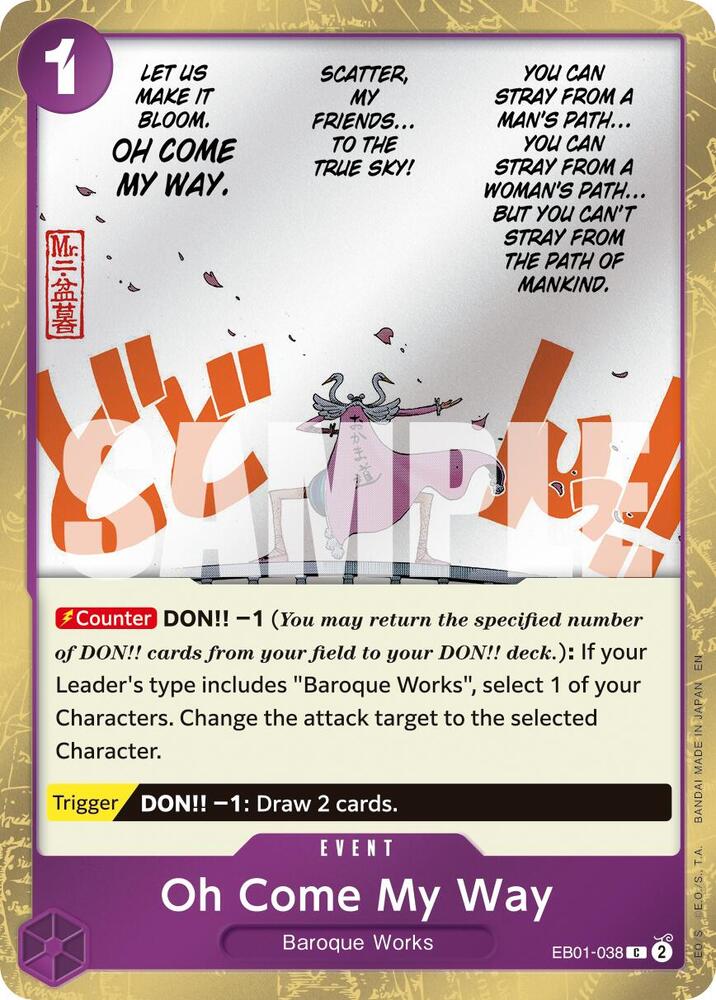 Oh Come My Way (Pirate Foil) EB01-038 One Piece card