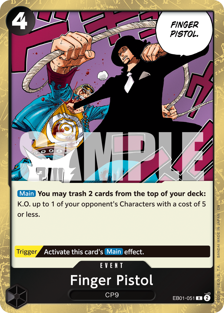 Finger Pistol (Reprint) EB01-051 One Piece card