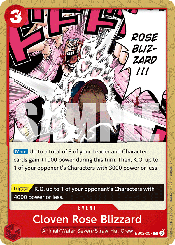 Cloven Rose Blizzard EB02-007 One Piece card