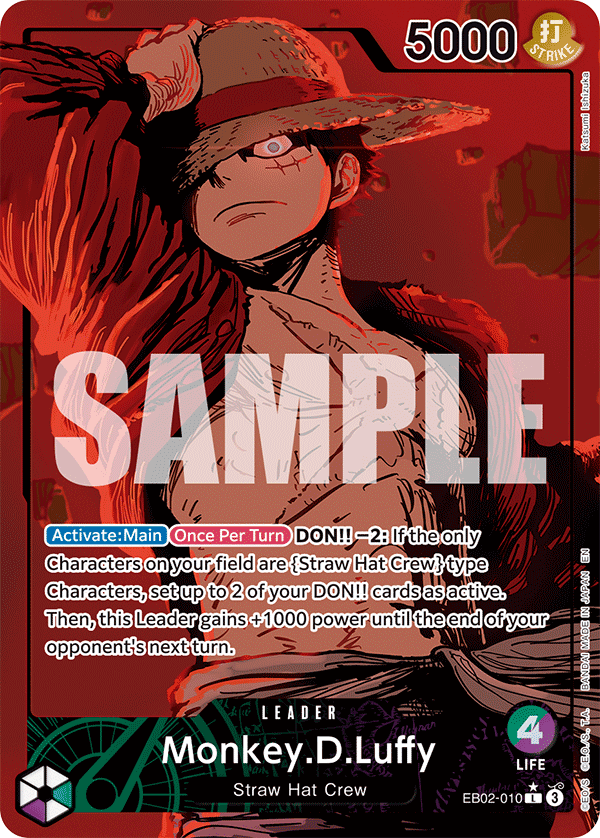 Monkey.D.Luffy (010) (Alternate Art) EB02-010 One Piece card