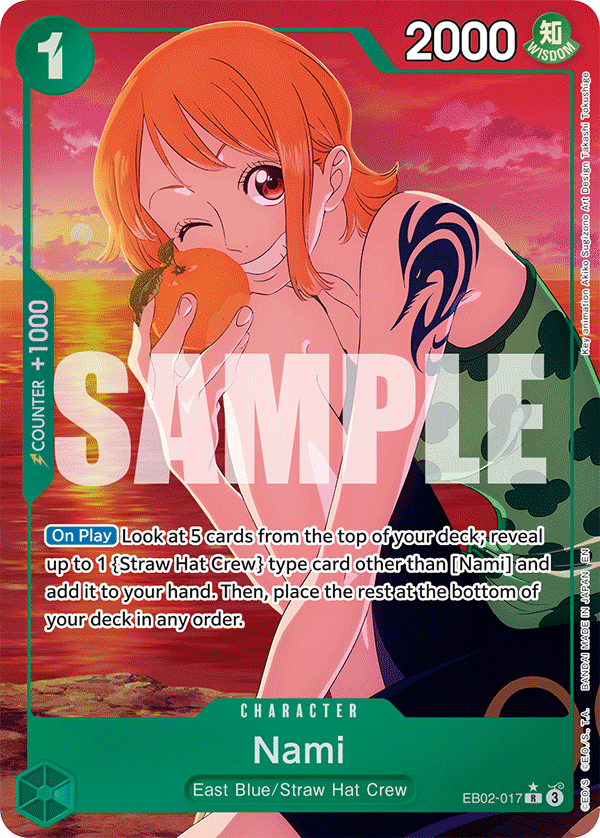 Nami (Alternate Art) EB02-017 One Piece card