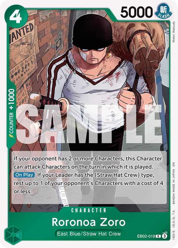 Roronoa Zoro EB02-019 One Piece card