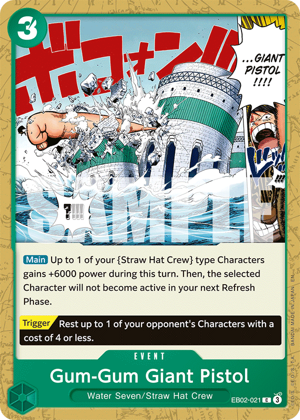 Gum-Gum Giant Pistol EB02-021 One Piece card