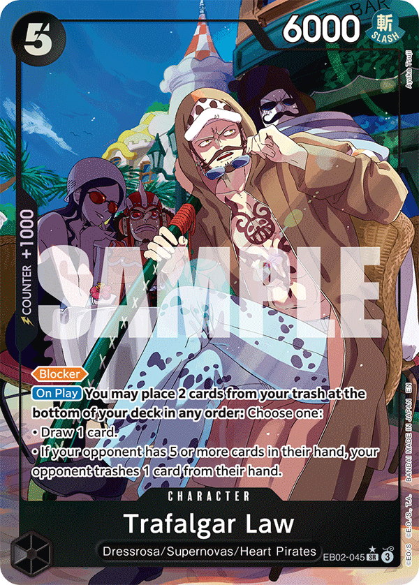 Trafalgar Law (Alternate Art) EB02-045 One Piece card