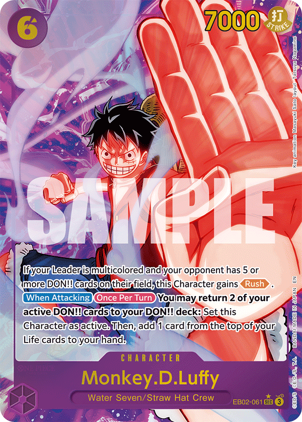 Monkey.D.Luffy (061) (Alternate Art) EB02-061 One Piece card