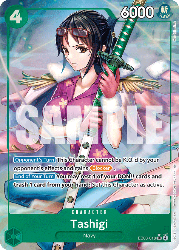 Tashigi (Alternate Art) EB03-018 One Piece card