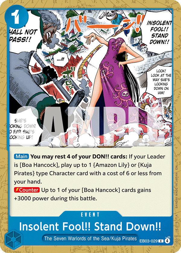Insolent Fool!! Stand Down!! EB03-029 One Piece card
