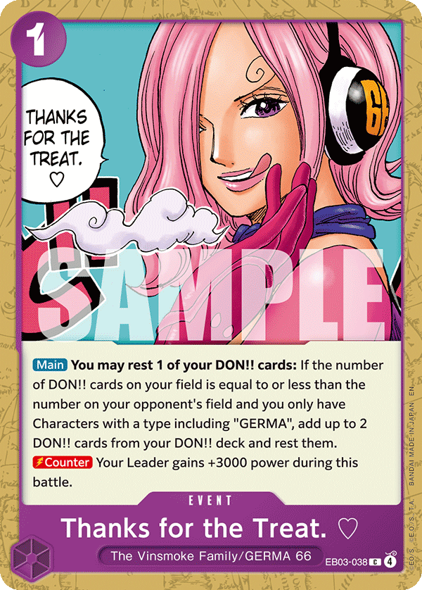 Thanks for the Treat. EB03-038 One Piece card