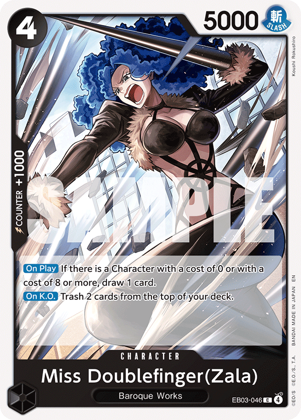 Miss Doublefinger(Zala) EB03-046 One Piece card