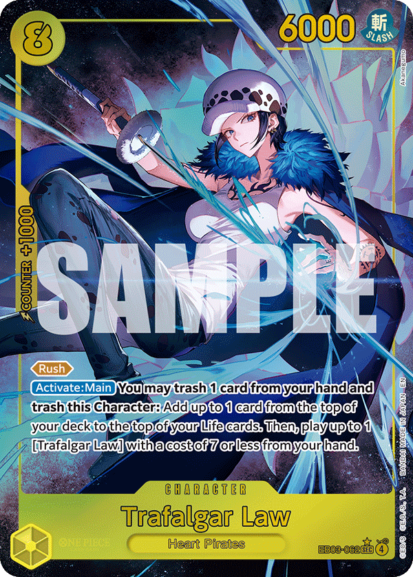 Trafalgar Law (Alternate Art) EB03-062 One Piece card