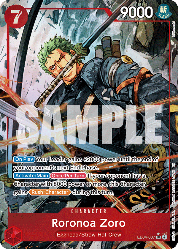 Roronoa Zoro (EB04-007) (Alternate Art) EB04-007 One Piece card