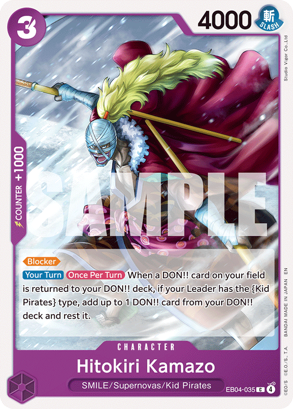 Hitokiri Kamazo EB04-035 One Piece card