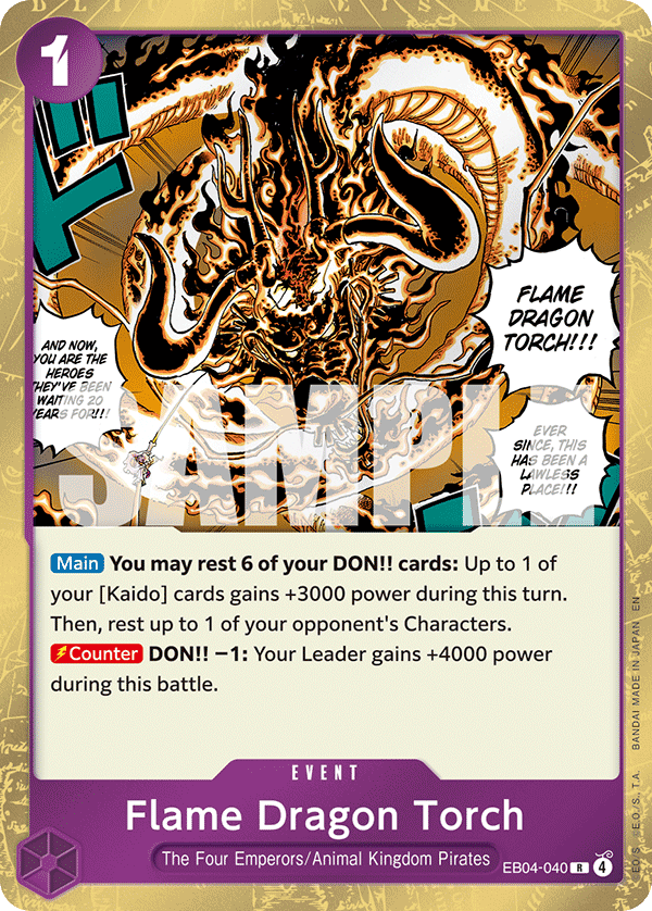 Flame Dragon Torch EB04-040 One Piece card