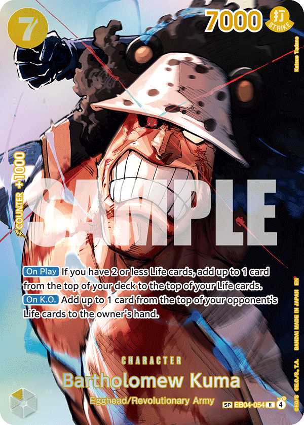 Bartholomew Kuma (SP) EB04-054 One Piece card