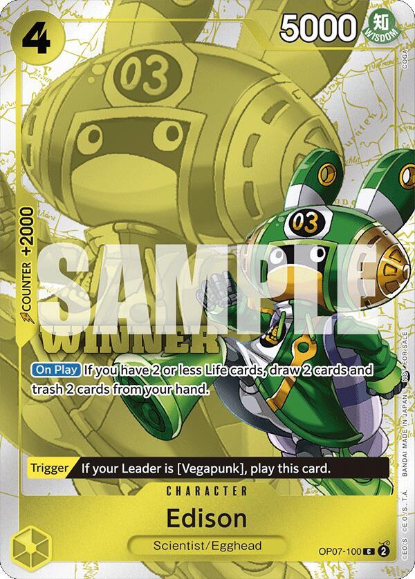 Edison (Winner Pack 2024 Oct.-Dec.) OP07-100 One Piece card