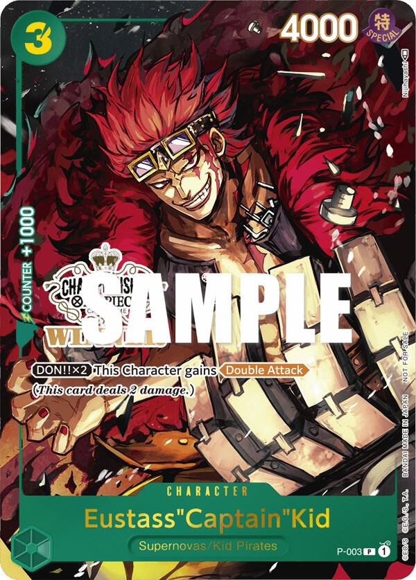 Eustass"Captain"Kid (Store Championship Vol. 2 Winner) P-003 One Piece card