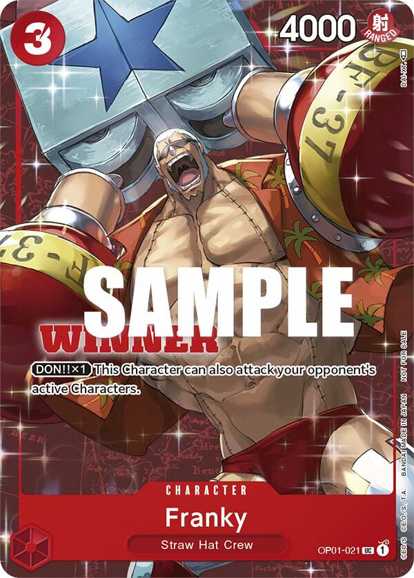 Franky (Tournament Pack Vol. 2) [Winner] OP01-021 One Piece card
