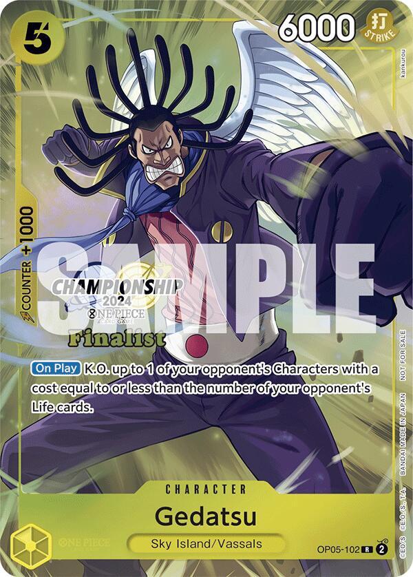 Gedatsu (Championship 2024 Finalist Card Set) OP05-102 One Piece card