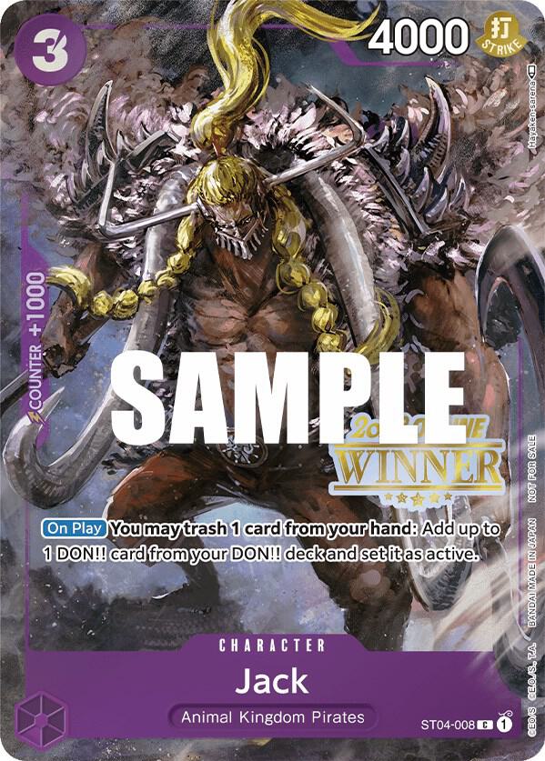 Jack (Online Regional 2023) [Winner] ST04-008 One Piece card