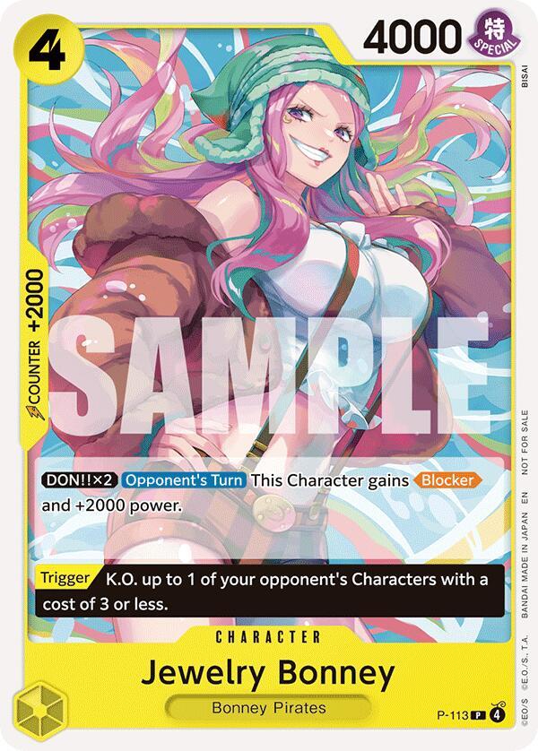Jewelry Bonney (Heroines Battle Pack) P-113 One Piece card