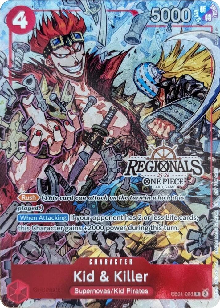 Kid & Killer (CS 25-26 Regionals Textured Chase Promo) EB01-003 One Piece card