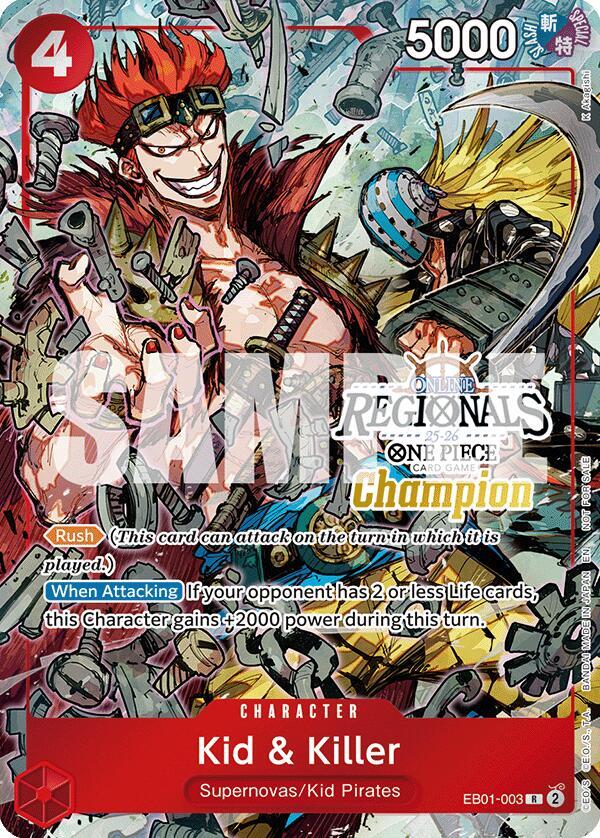 Kid & Killer (Online Regional Champion Card Set 2025 Vol.2) EB01-003 One Piece card