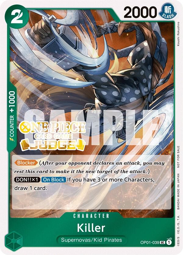 Killer (Judge Pack Vol. 3) OP01-039 One Piece card