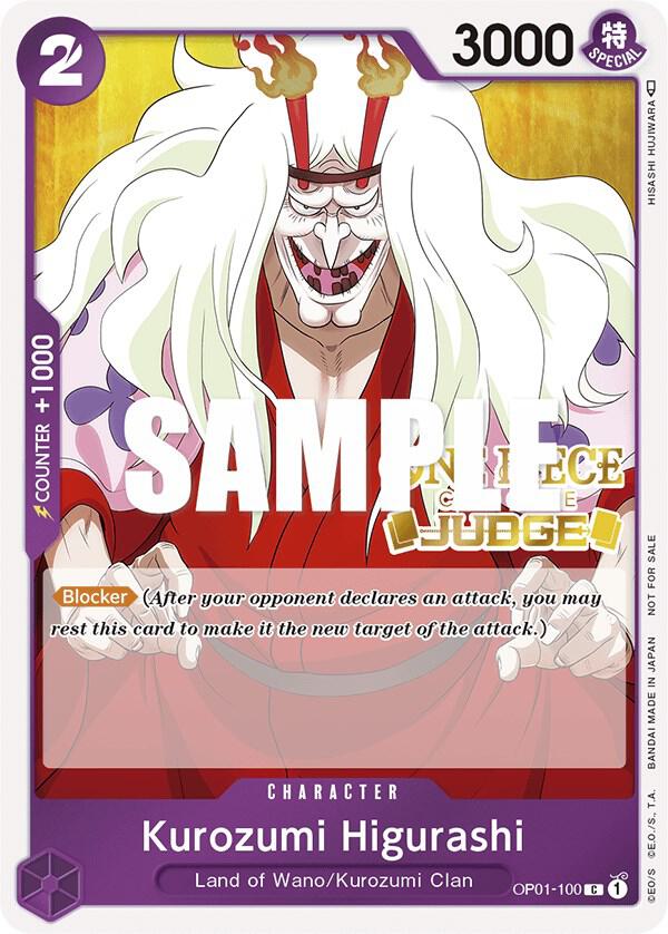 Kurozumi Higurashi (Judge) OP01-100 One Piece card