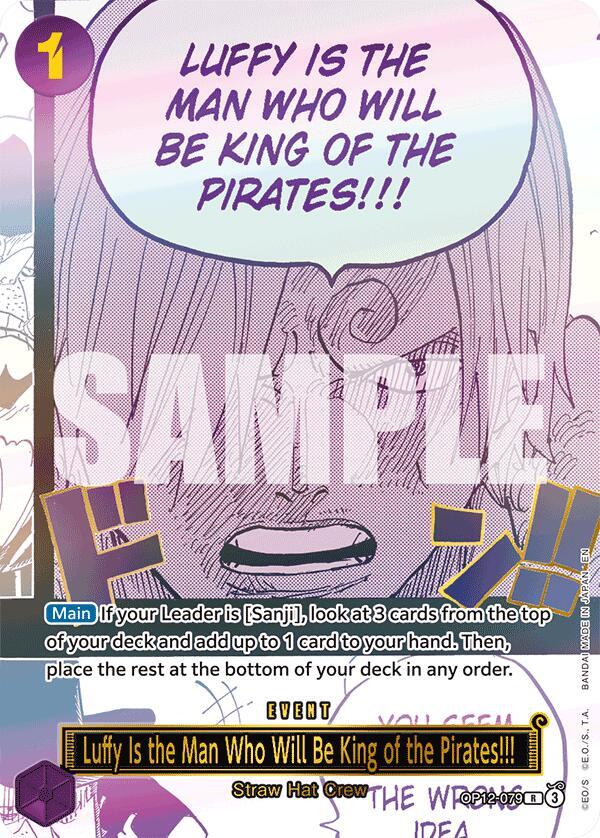 Luffy Is the Man Who Will Be King of the Pirates!!! (Japanese Version 3rd Anniversary Set) OP12-079 One Piece card