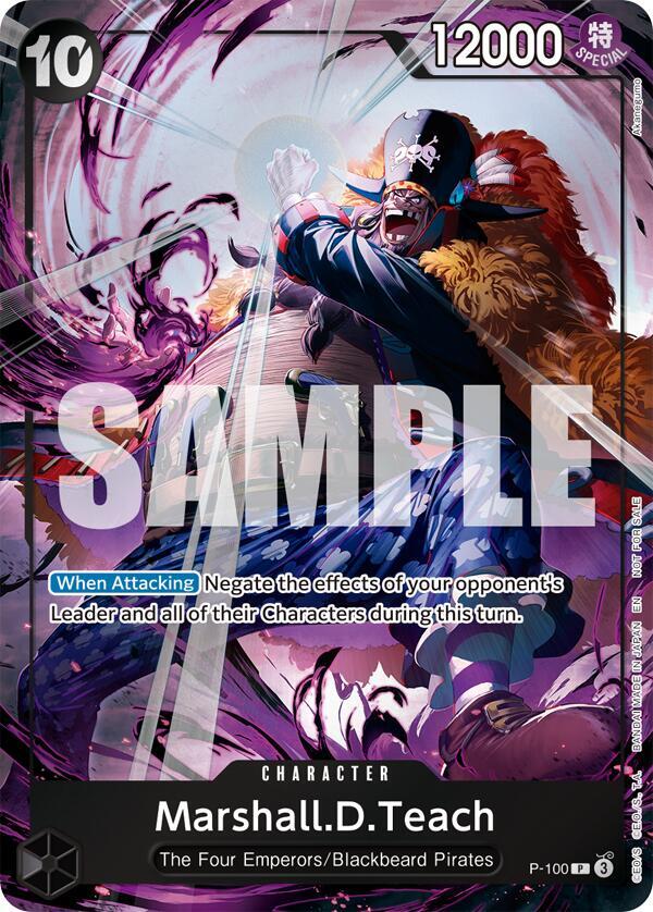 Marshall.D.Teach (Event Pack Vol. 8) P-100 One Piece card
