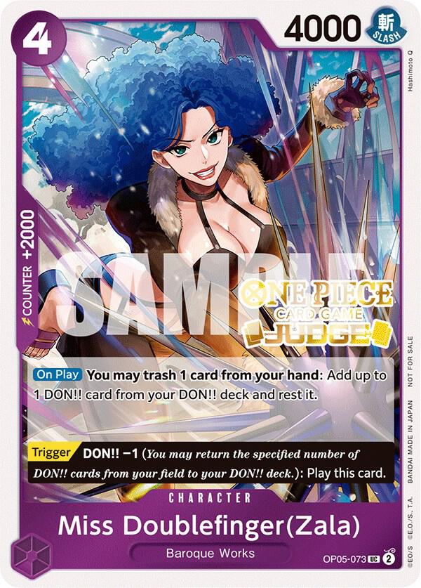 Miss Doublefinger(Zala) (Judge Pack Vol. 3) OP05-073 One Piece card