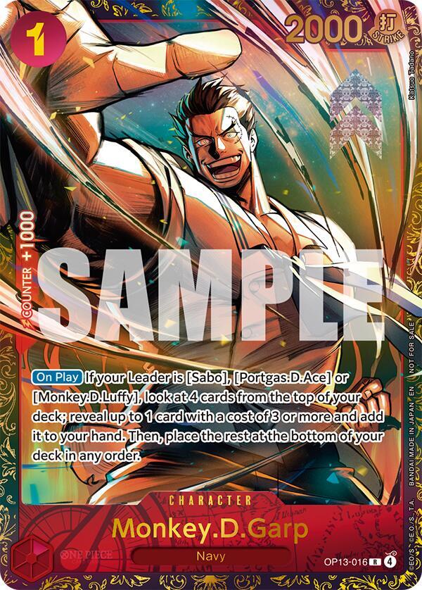 Monkey.D.Garp (Treasure Cup March 2026) OP13-016 One Piece card
