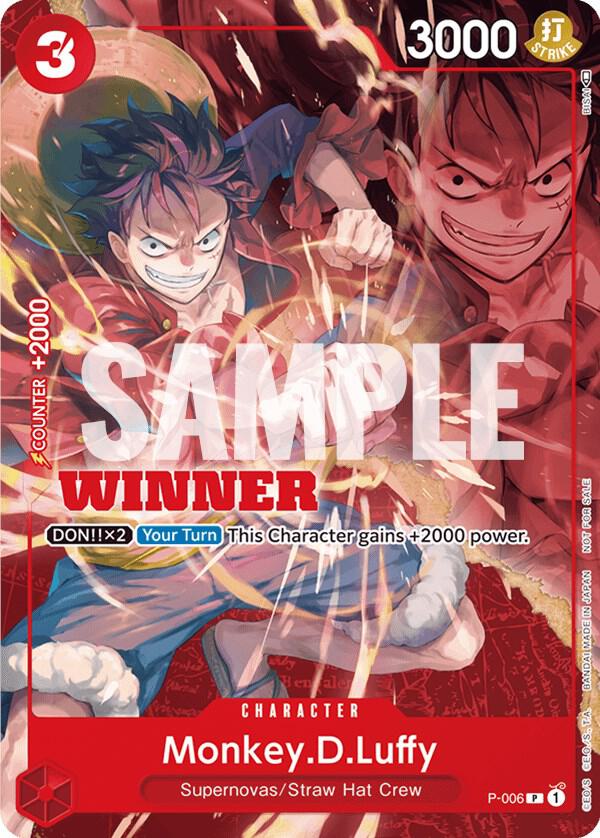 Monkey.D.Luffy - P-006 (Winner Pack Vol. 1) P-006 One Piece card
