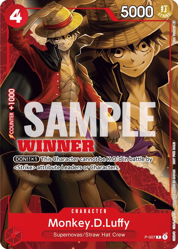 Monkey.D.Luffy - P-007 (Winner Pack Vol. 1) P-007 One Piece card