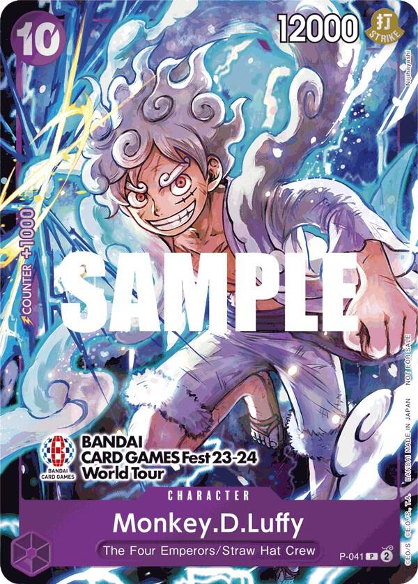 Monkey.D.Luffy (041) (BANDAI CARD GAMES Fest 23-24 World Tour) P-041 One Piece card