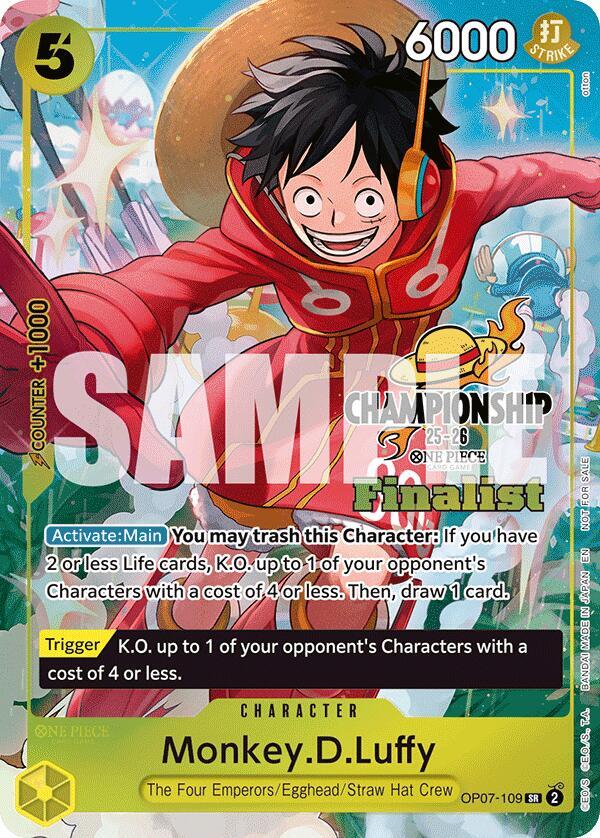 Monkey.D.Luffy (CS 25-26 Finalist Card Set 1) OP07-109 One Piece card